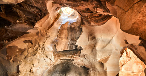 Low angle view of rock formation