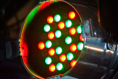 Close-up of illuminated lights