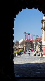 View of bridge against clear sky