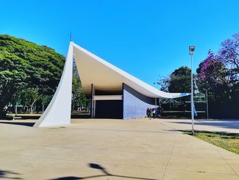 Built structure against clear blue sky