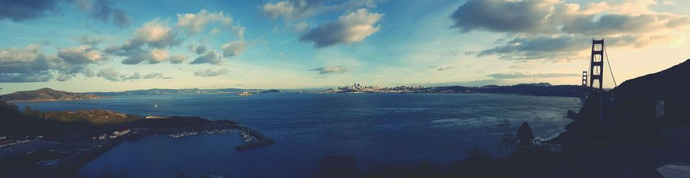 Panoramic view of sea against sky