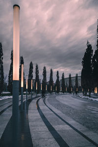 View of city against sky during sunset