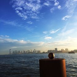 City skyline at waterfront