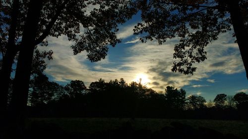 Scenic view of landscape against cloudy sky