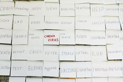 Close-up of text on paper