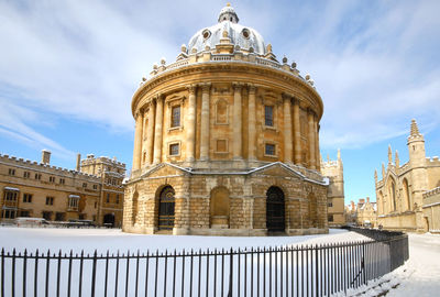 Low angle view of historic building against sky