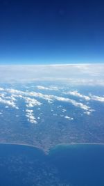 Aerial view of sea against sky