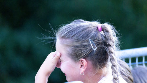 Close-up portrait of a teenage girl