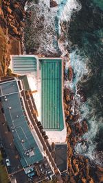 High angle view of rock pool 