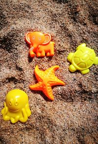 Close-up of yellow toy toys