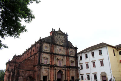 Low angle view of building against clear sky