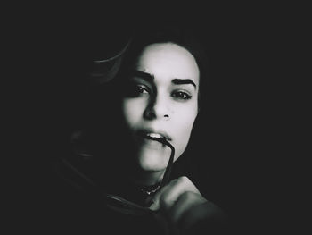 Portrait of beautiful young woman