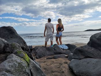 Romantic ocean view from the shore