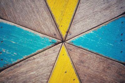 Full frame shot of multi colored wall symmetry 