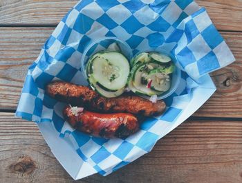 Close-up of served food in plate