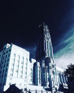 Low angle view of tower against sky