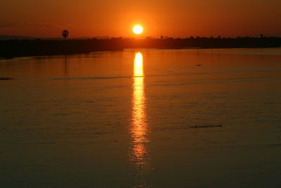 Scenic view of sunset over sea