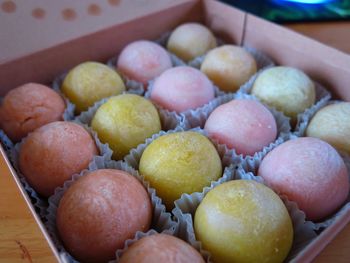 Close-up of fruits in plate