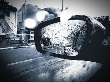 Close-up of car window