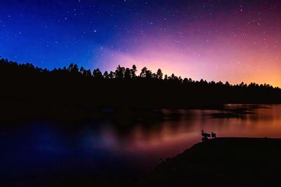 Scenic shot of star field at night