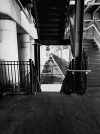 Low angle view of staircase in building