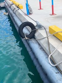 High angle view of swimming pool