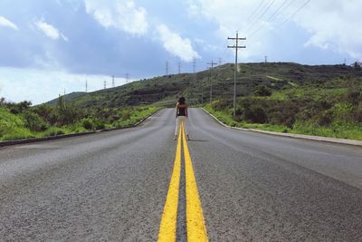 Country road passing through landscape