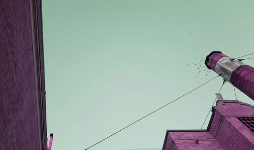 Low angle view of built structure against clear sky