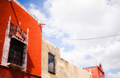 Low angle view of buildings against sky