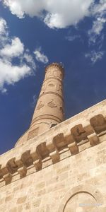 Low angle view of temple against sky