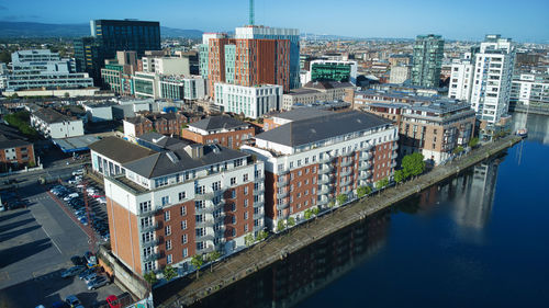 Waterside apartments in grand canal, dublin. 