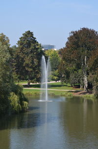 Scenic view of waterfall