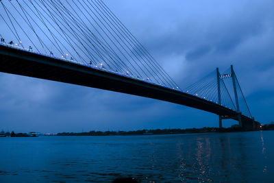 Low angle view of bridge over river