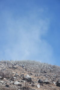 Scenic view of land against sky