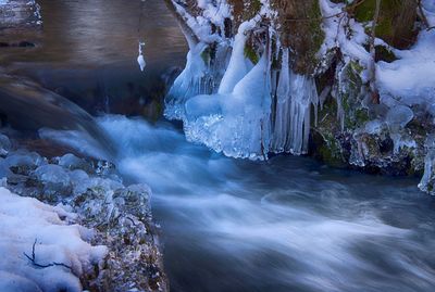 Scenic view of waterfall