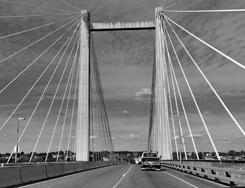 View of suspension bridge