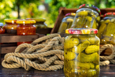 Close-up of drink on table