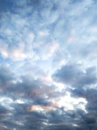 Low angle view of clouds in sky