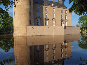 Reflection of building on water