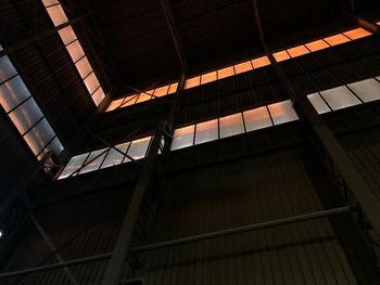 Low angle view of illuminated building at night