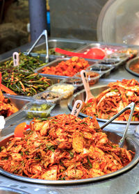 Close-up of seafood in plate