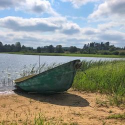 Scenic view of land against sky