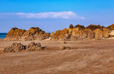 Scenic view of desert against sky