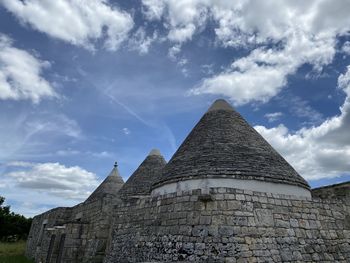 Low angle view of historical building against sky