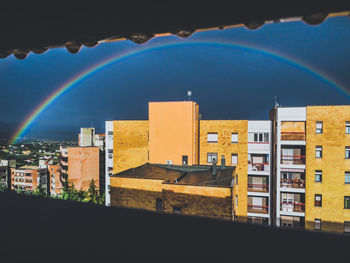 Buildings against blue sky
