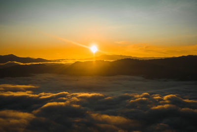 Scenic view of cloudscape during sunset