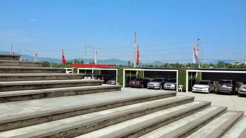 Train on railroad station platform