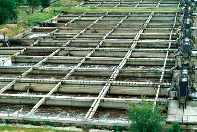 Close-up of factory