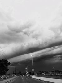 Road in city against sky