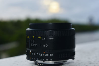 Close-up of camera